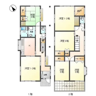 福島県伊達市梁川町字古町【一戸建】の間取り