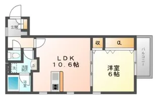 マーヴェラス【1階】の間取り