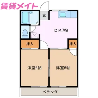 エスポア平田【1階】の間取り