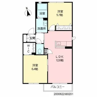 ボヌールK【2階】の間取り