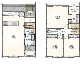 愛知県碧南市栄町1【一戸建】の間取り
