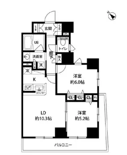 ルクレ日本橋馬喰町【7階】の間取り