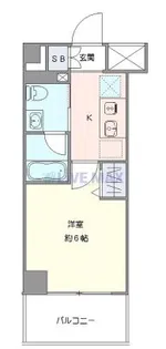 LOG横浜伊勢町【6階】の間取り