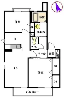 アンリシール B棟【2階】の間取り