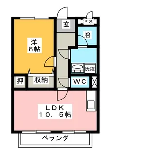 サープラスワン杉坂A【2階】の間取り
