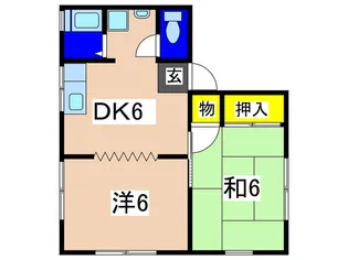 西根ハイツ第2【2階】の間取り