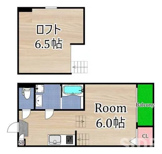 Stage東中浜【2階】の間取り