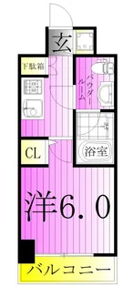 プラシア北千住【9階】の間取り