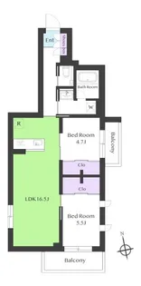 グランソワM【3階】の間取り