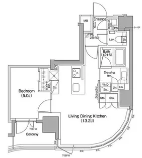 ザ・パークハビオ神楽坂【2階】の間取り