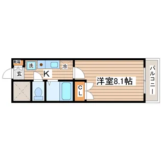 テルシノ北仙台【3階】の間取り