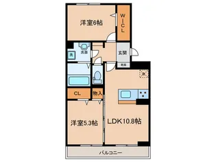 キーファ松葉町【2階】の間取り
