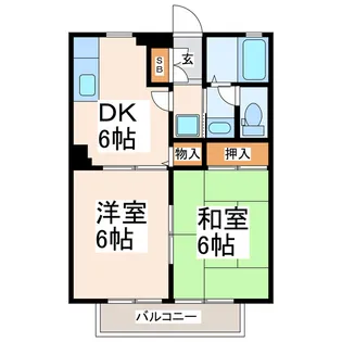 エスポワールA【1階】の間取り