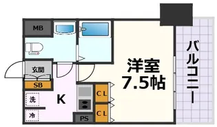 レジディア高岳【2階】の間取り