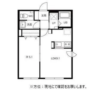 フェリーチェ琴似【4階】の間取り