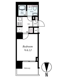 ブライズ大森東TRE【8階】の間取り