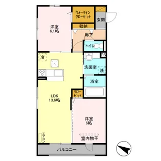 GrandirB【1階】の間取り