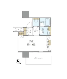 Brillia Tower 浜離宮【6階】の間取り