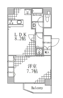 MAXIV浅草ミライズ【6階】の間取り