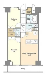 市谷台町坂フロント【5階】の間取り
