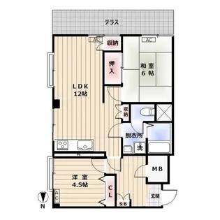 レジ東郷【1階】の間取り