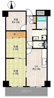 レクシア布施【8階】の間取り