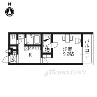 レオパレスMARUTO京田辺【1階】の間取り