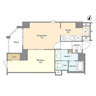 レガシア千代田三崎町【11階】の間取り