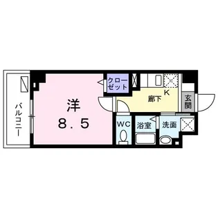 グランデュール 大森北【6階】の間取り