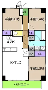 ソレイユe【2階】の間取り
