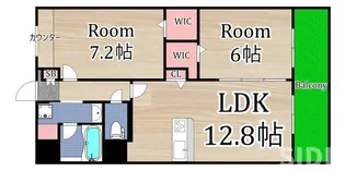 シャルマン静嘉【1階】の間取り