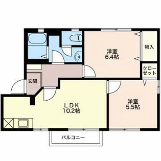 ボヌールさるはし【2階】の間取り