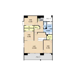 LIBTH京町通り【3階】の間取り