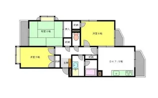 ベルメゾン小島【1階】の間取り