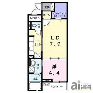 ウエストサイド ヒルズ【2階】の間取り