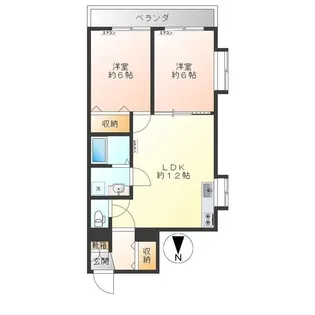 ヴェルテーユ中野【2階】の間取り