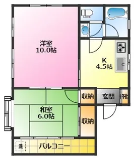 シャンブルドット野川【3階】の間取り