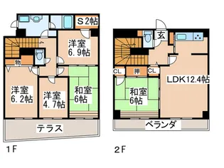 バ-ドタウン3番館の間取り