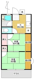 シティーハイム健【1階】の間取り