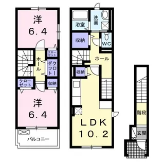 ノヴァジェントリーK【2階】の間取り