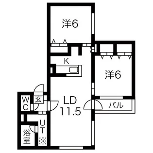 アルフィーネ新札幌【2階】の間取り