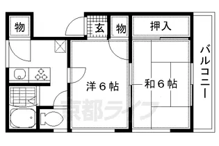 大山崎マンション【3階】の間取り