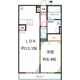 エルメゾン学園東【1階】の間取り