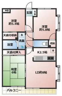THAMES TODA【3階】の間取り
