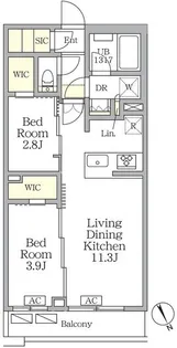 アジールコート後楽園【1階】の間取り