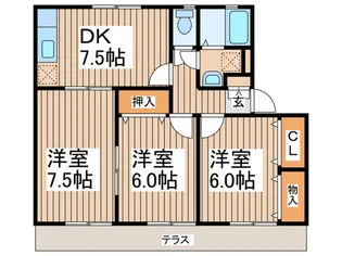 ヴェルドミ-ル南林間C【1階】の間取り