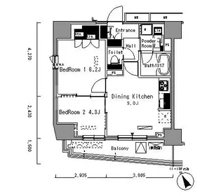 パークアクシス新板橋イースト【10階】の間取り
