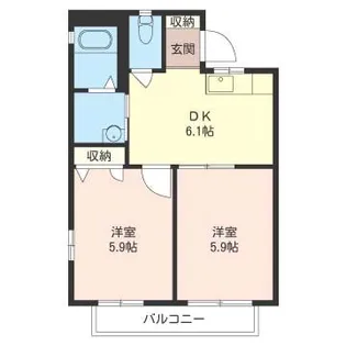 ラルジュ鎌倉 II【2階】の間取り