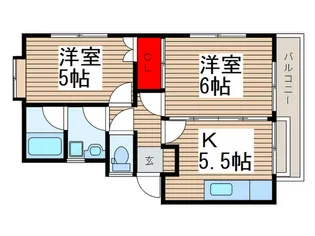 ハイムオードリー【2階】の間取り