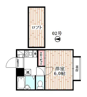 マロンノーズ深大寺【1階】の間取り